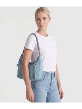 Brighton Barbados Turquoise Blue Leather Hobo Bag Purse Plus Brighton Clutch